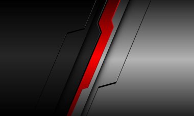 Soyut mavi siber hat siyah metalik gümüş gölge / geometrik tasarım modern fütüristik arkaplan vektörü