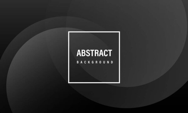 Абстрактный черный серый кружок кривой геометрический белый фрейм простой текстовый дизайн современный творческий вектор фона