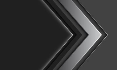 Abstract silver black arrow direction geometric grey blank space design modern futuristic background vector