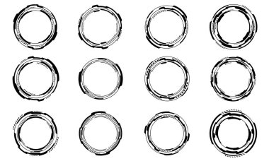 Bilim kurgu siyah daire kullanıcı arayüzü elementleri kümesi teknoloji fütüristik tasarım beyaz arkaplan vektörü üzerinde modern yaratıcı
