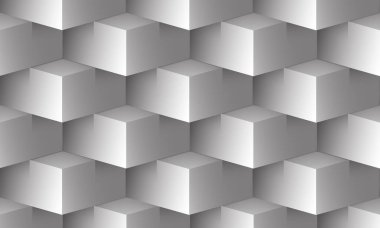 Soyut 3D gri bloklar geometrik arkaplan dokusu vektörü
