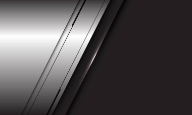 Soyut gümüş siyah çizgi / gri boş alan tasarımı modern fütüristik teknoloji arka plan vektörü