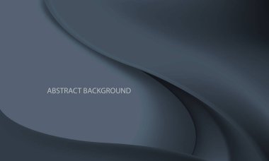 Soyut gri ton eğrisi dalga gölgesi lüks ve boş uzay tasarımı arka plan vektörü