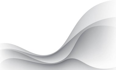 Soyut beyaz kağıt kesimi dalga eğrisi arka plan dokusu çizimi illüstrasyonu.