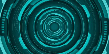 Soyut yeşil ton siber devre geometrik teknoloji fütüristik tasarım modern yaratıcı arka plan çizimi.