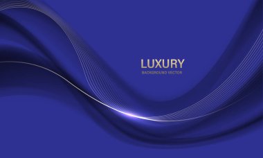 Kırmızı lüks arka plan vektör illüstrasyonunda soyut altın kurdele dalga eğrisi.