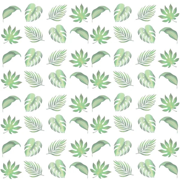 Pattern this plant leaves painted in soft colours 5000x5000px seamless pattern