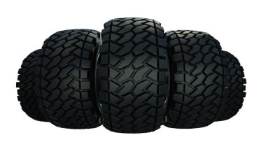 Beyaz arka planda izole edilmiş araba lastikleri beyaz arka planda izole edilmiş alüminyum tekerlekler, üç boyut ve çizimler