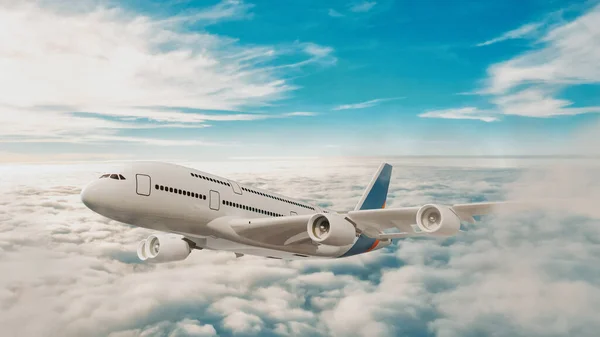 Letadla Létají Obloze Vykreslování Ilustrace — Stock fotografie