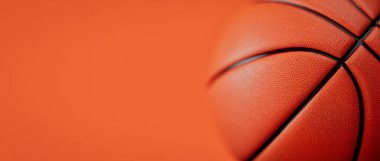 Turuncu basketbolun yakın plan çekimi..