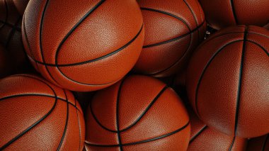 Turuncu basketbolun yakın plan çekimi..
