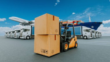 Forkliftler de dahil olmak üzere bütünleşik ulaşım sistemi