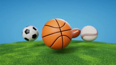 Basketbol, futbol, tenis, Amerikan futbolu, golf ve beyzbol çimlerin üzerinde. Spor ve yarışmalar hakkında hikayeler anlatmak için harika..