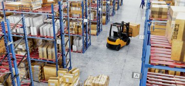 Forkliftler de dahil olmak üzere bütünleşik ulaşım sistemi