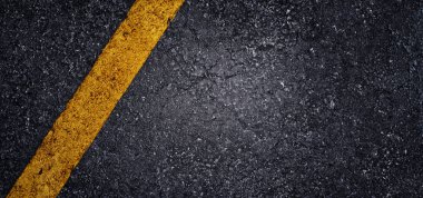 Açık şerit işaretleri, tasarım projeleri ve sunumlar için ideal bir yol yüzeyinin yüksek kalite üç boyutlu sunumu. 3d, görüntüleme, illüstrasyon.