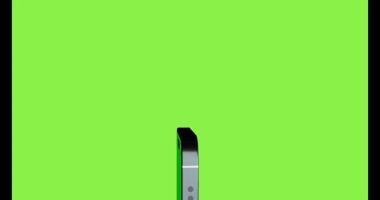 Modern bir akıllı telefonun üç boyutlu görüntülemesi zarif tasarımını ve yüksek teknoloji özelliklerini göstermek için düzgün bir şekilde dönüyor. Teknoloji sunumları için mükemmel. 3B, görüntüleme, illüstrasyon,