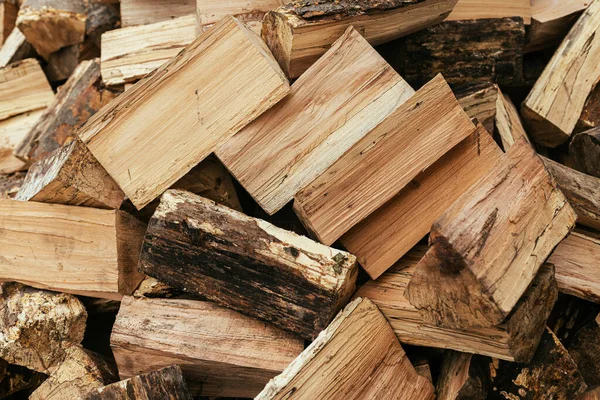 Drewno Stos Drewna Opał Drewniane Tło Cięte Drewno Ogrzewania Kominków — Zdjęcie stockowe