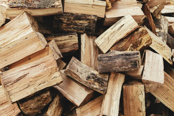 Drewno Stos Drewna Opał Drewniane Tło Cięte Drewno Ogrzewania Kominków — Zdjęcie stockowe
