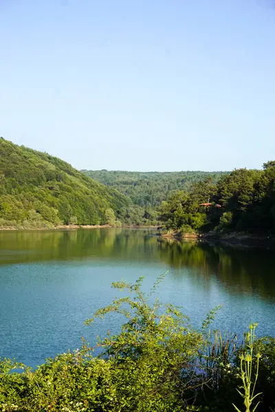 stock image Yenipazar lake in bilecik Turkey in the morning natural beauty