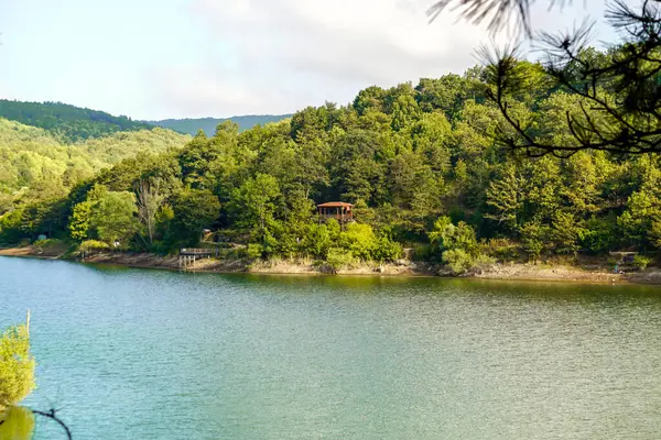 stock image Yenipazar lake in bilecik Turkey in the morning natural beauty