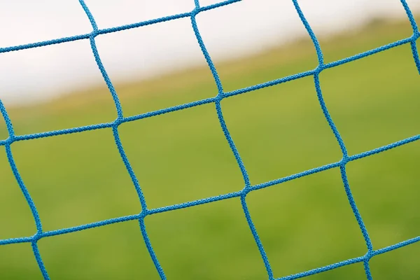 Soccer net sport close-up. Closeup of football netting knot