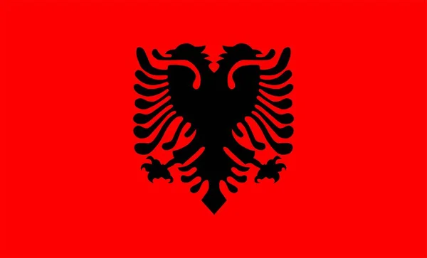 Albanien Flagga Design Illustration Vektorer — Stock vektor