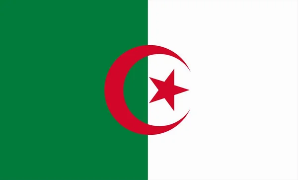 アルジェリア国旗デザインイラストベクトル — ストックベクタ