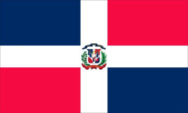 Dominik Cumhuriyeti Bayrak Tasarımı Çizim Vektörleri 