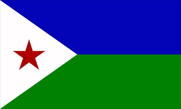 Djibouti Flag Design Illustrations Vectors — Archivo Imágenes Vectoriales