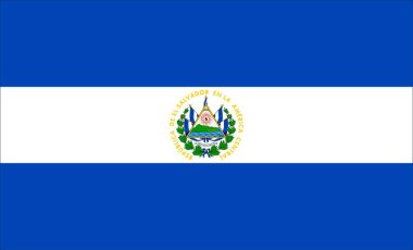 El Salvador Bayrak Tasarım Vektörleri 