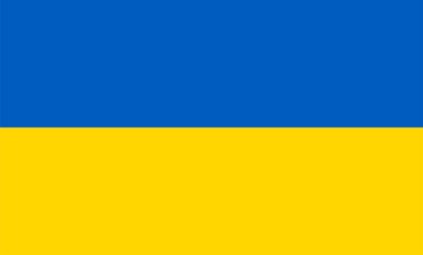 National Flag of Ukraine with official colors