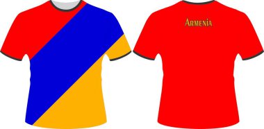 T Shirts Design with Armenia Flag Vector