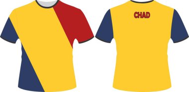T Shirts Design with Chad Flag Vector