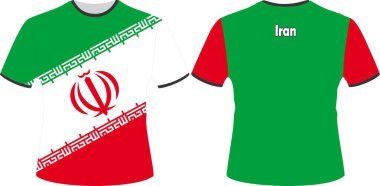 T Shirts Design with Iran Flag Vector