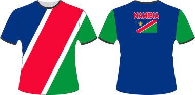 T Shirts Design with Namibia Flag Vector