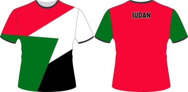 T Shirts Design with Sudan Flag Vector