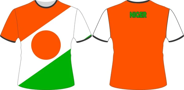 Shirts Design Mit Niger Flagge Vektor — Stockvektor
