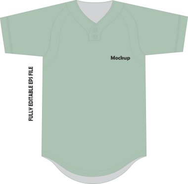 Beyzbol Tam Düğme İki Düğme V Boyun Jersey Modifiye