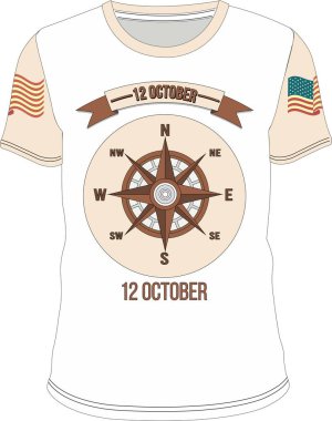 Columbus Günü Vintage T-Shirt Model