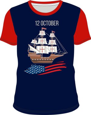 Columbus Günü Vintage T-Shirt Model