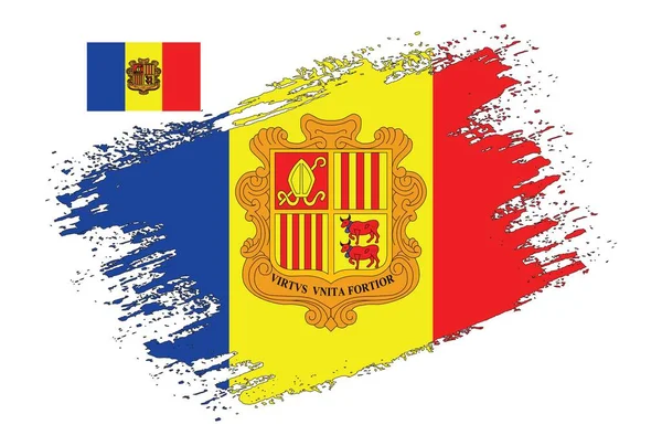 Pensla Design Andorra Flagga Vektor — Stock vektor