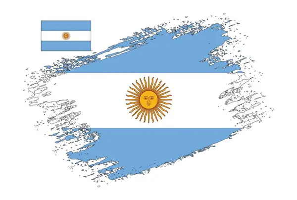 Дизайн Пензля Аргентина Прапор Вектор — стоковий вектор