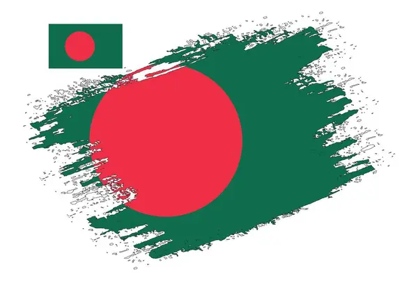 Brush Design Bangladesz Flaga Wektor — Wektor stockowy