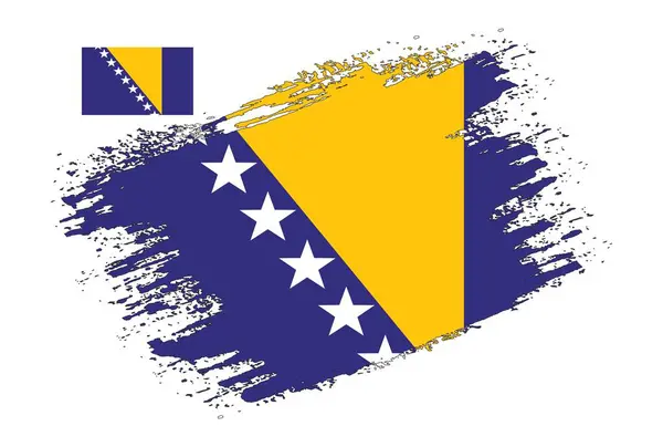 Brush Design Bosznia Hercegovina Zászlóvektor — Stock Vector