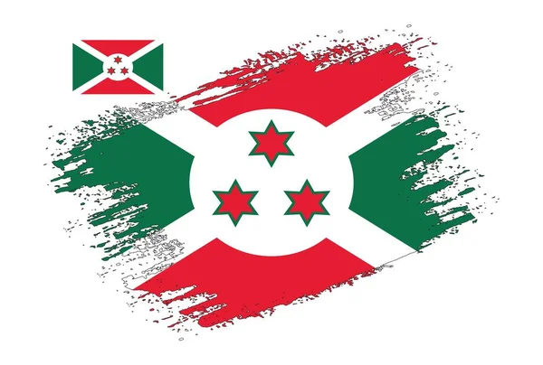 Szczotka Projekt Burundi Flaga Wektor — Wektor stockowy