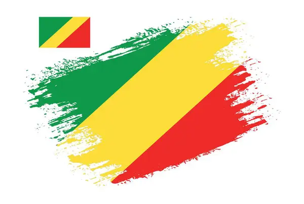 Brush Design Kongo Flaga Wektor — Wektor stockowy