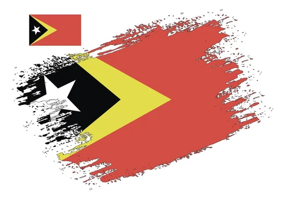 Projekt Szczotki East Timor Flaga Wektor — Wektor stockowy