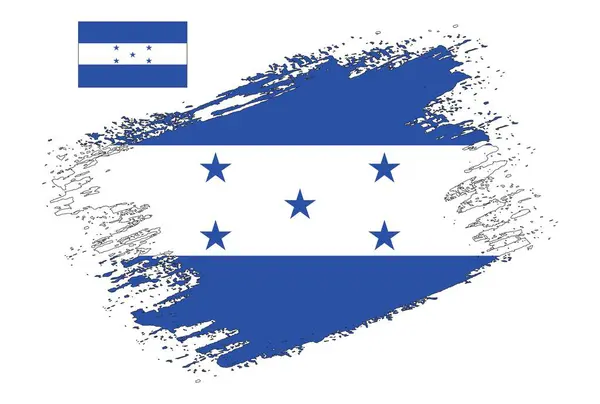 Vektor Ilustrace Vlajky Honduras Design Štětce — Stockový vektor