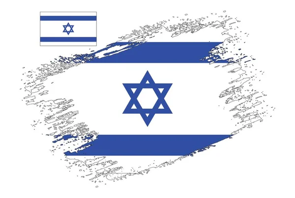 Pincel Design Israel Bandeira Ilustração Vetor —  Vetores de Stock