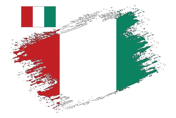 Pennello Design Italia Bandiera Illustrazione Vettore — Vettoriale Stock